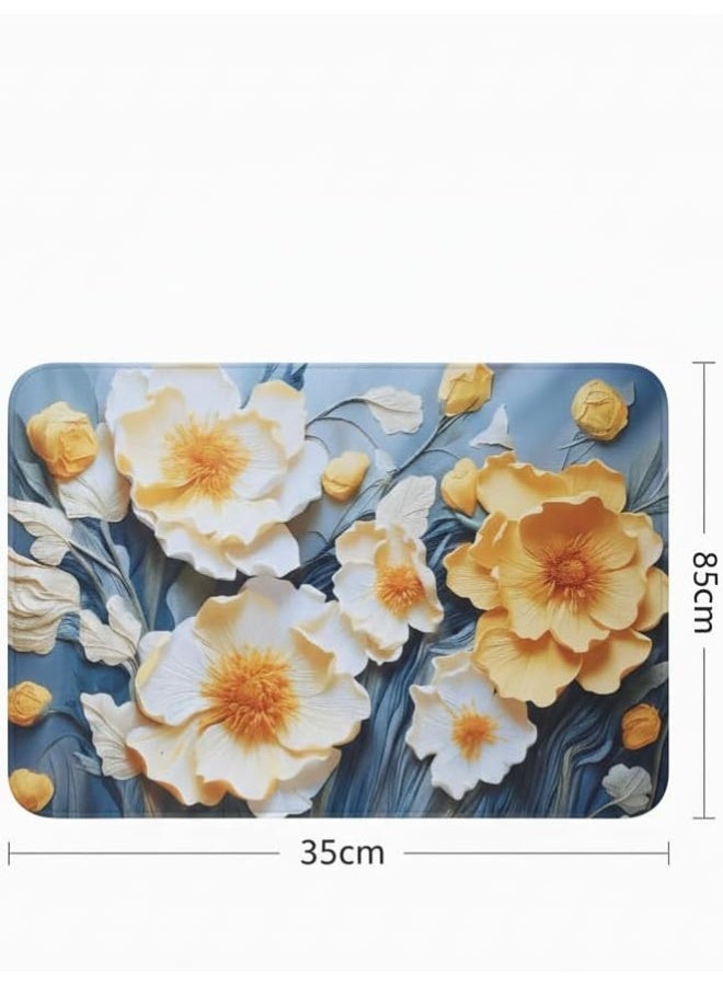 سجادة أرضية مزخرفة مانعة للانزلاق – ناعمة ماصة – للغرف الداخلية والأبواب – متعددة الاستخدام للغرفة، الصالون، المطبخ والحمام - Image 5